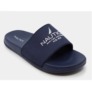 NAITICA MARITIME LOGO SLIDE SANDALS